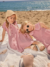 Young Girl Vacation Casual Front Button Up Dress